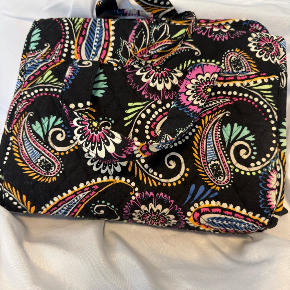 Vera Bradley Black Paisley Cosmetic Bag